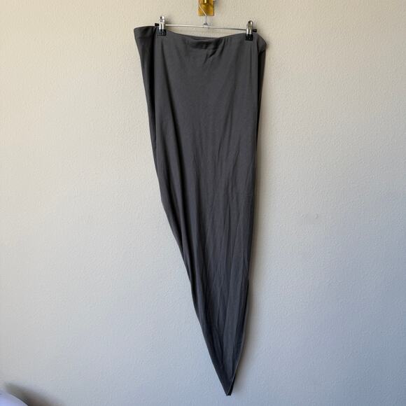 Helmut Lang Asymmetrical Draped Midi Skirt in Dark Gray Size L - Picture 2 of 5